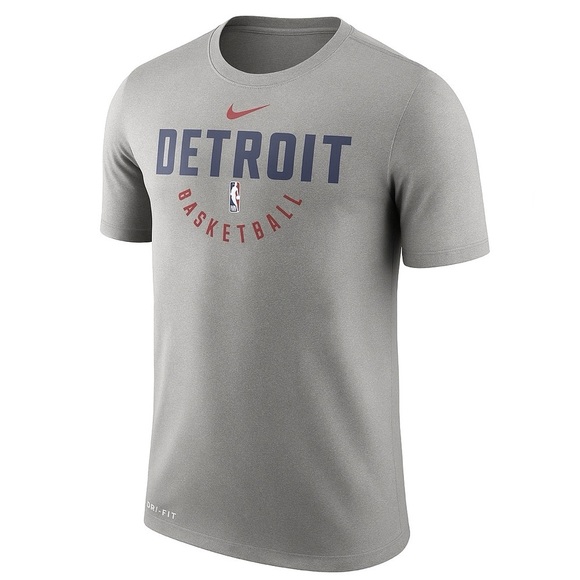 NIKE DRI-Fit BIG & Tall 3X Detroit Pistons Basketball NBA Short Sleeve Tee Grey… - Picture 8 of 10
